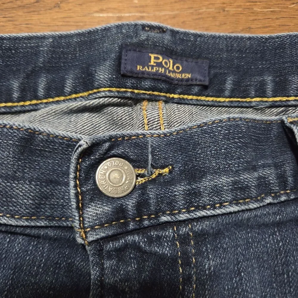 Polo Ralph Lauren The Sullivan Slim Denim Jeans Men's 40x30 Blue Distressed